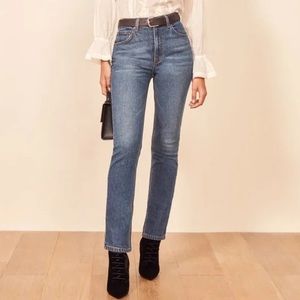 reformation liza high rise straight jeans